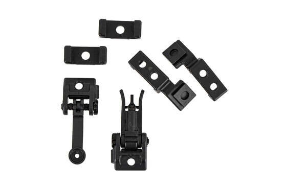 Griffin Armament M2 Modular Sight Deployment Kit includes vertical and offset plates, front and rear sights, and mounting hardware.